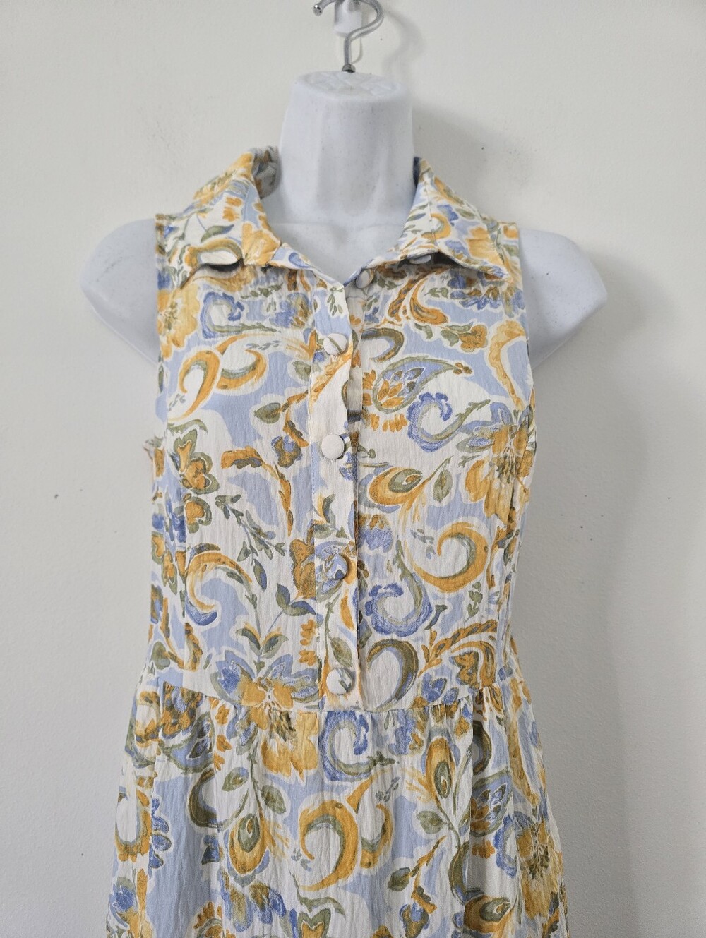 Calypso St. Barth Floral Paisley Maxi Dress Tiered Summer Dress Size XS - Picture 3 of 12